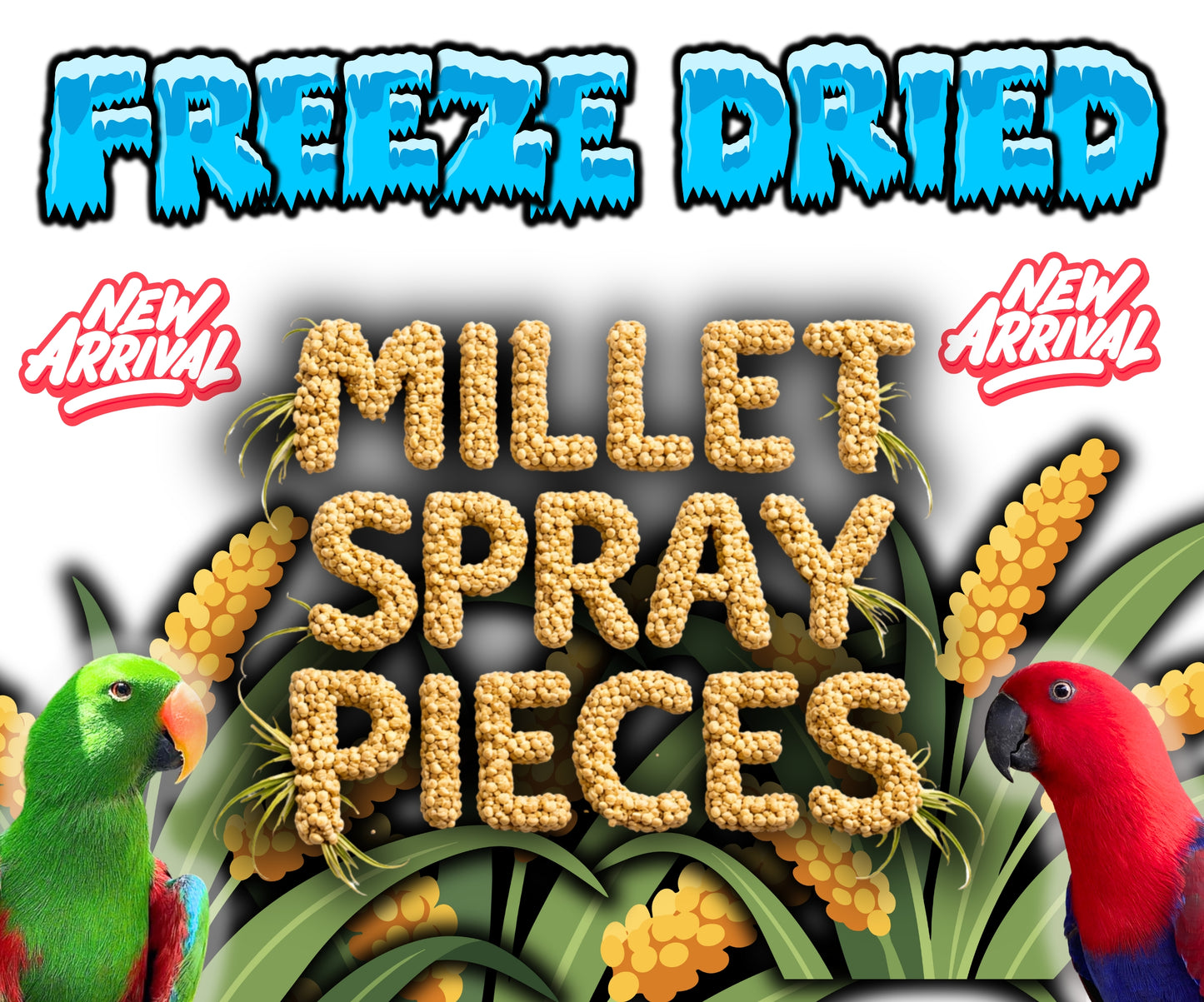 Freeze Dried Millet Spray Pieces