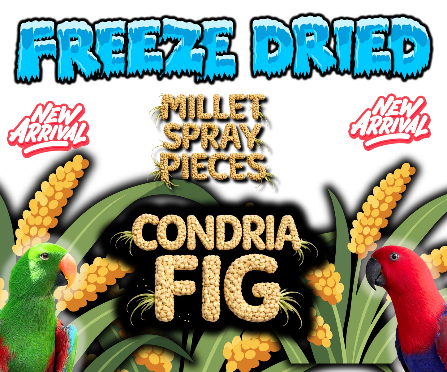 Freeze Dried Millet Spray Pieces