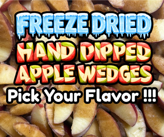Freeze dried flavored apple wedges for parrots available in multiple varieties.
