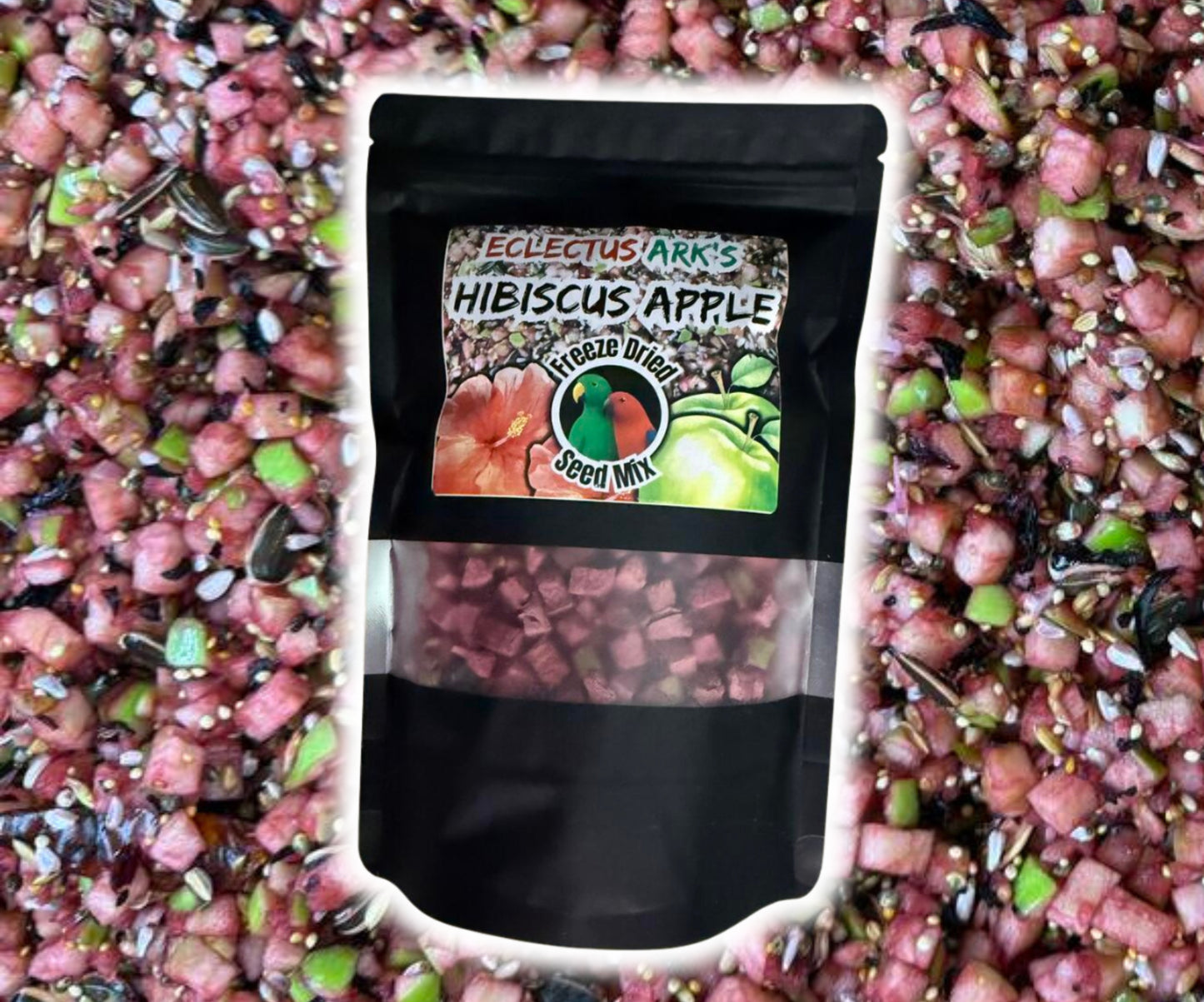 Freeze Dried Hibiscus Apple Seed Mix