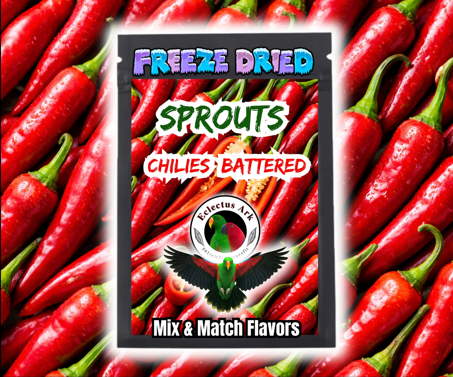 Freeze Dried Sprouts - Chili Pepper Seasoned