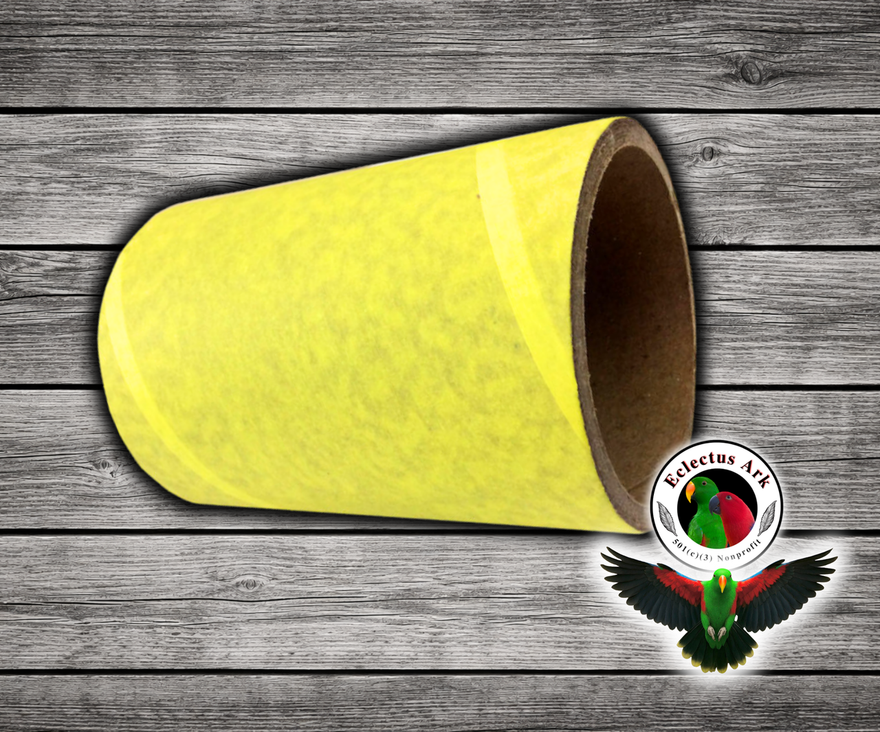 Happy Beaks Critter Cave Chew Junior cardboard play and chew tube measuring 5 x 3 inches for small birds to hide, sleep, chew, shred, and play.