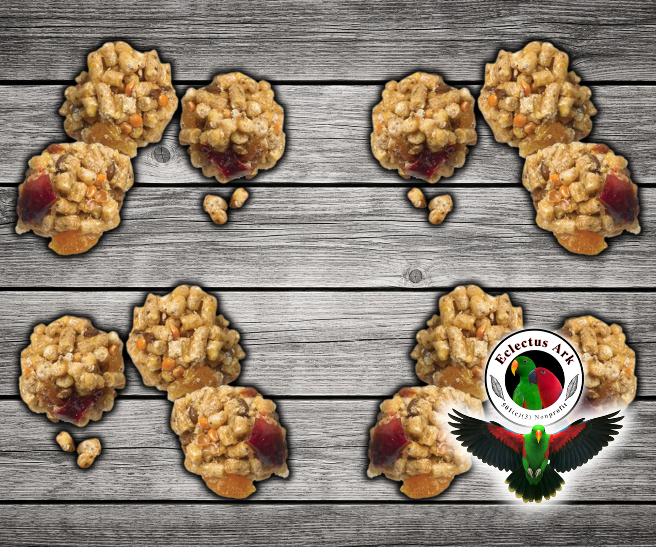 Lafeber Cockatiel Pellet-Berries 10 Oz with 81% pellets, 19% individual fruits and grains, cranberries, apricots, dates, red millet, hulled canary grass seed, vitamins, minerals, and omega fatty acids for cockatiels, lovebirds, conures, and small birds. Close Up
