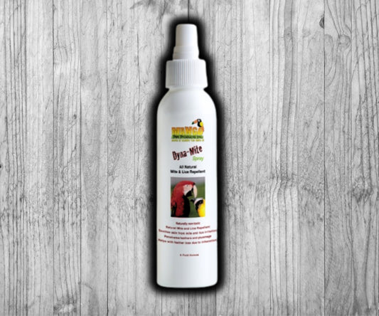 Mango Dyna-Mite Lice & Mite Repellent Spray 8 oz bottle for bird aviaries