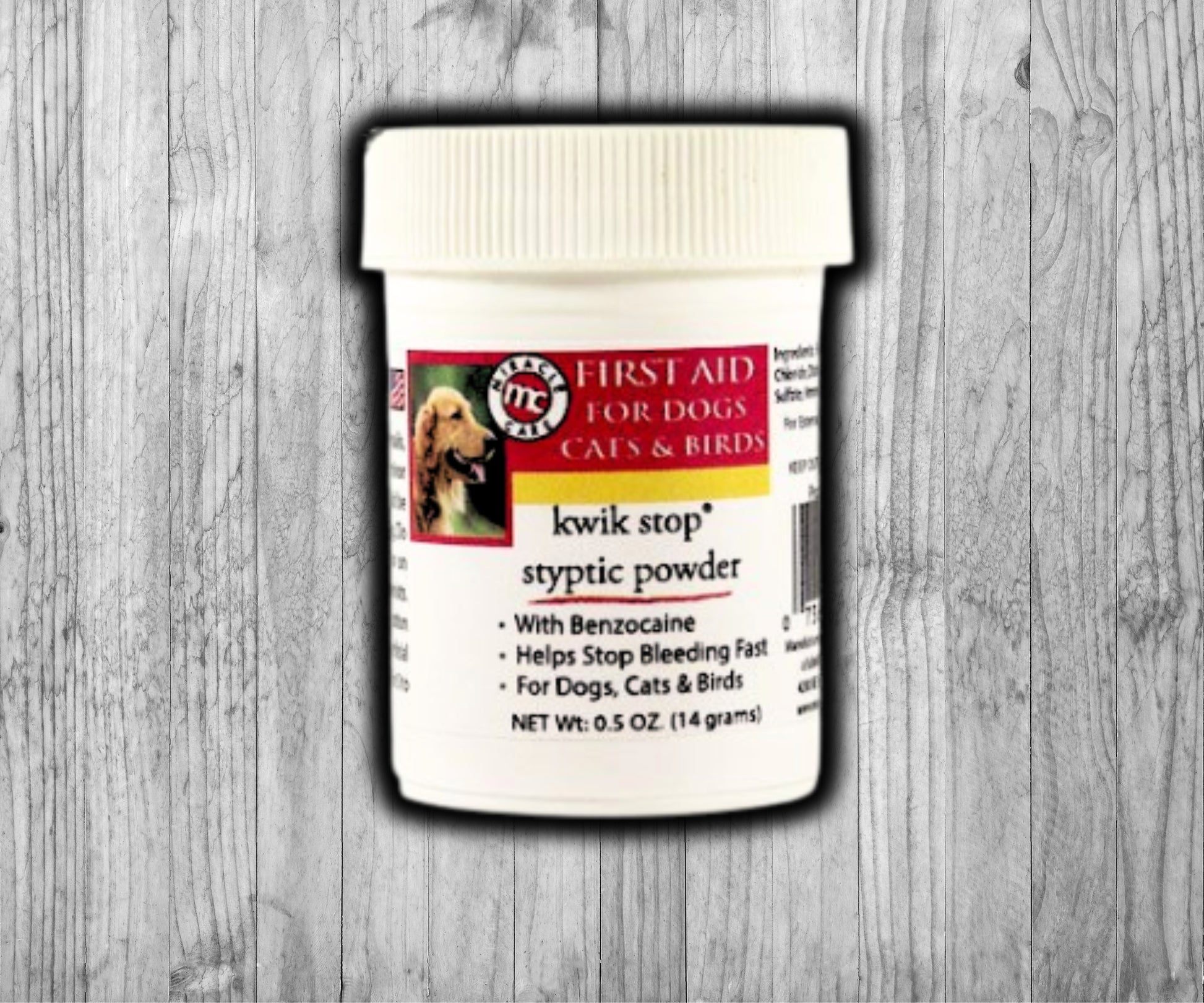 Miracle Care Kwik Stop Bird Styptic Powder 0.5 oz – fast-acting powder to stop minor bleeding in birds