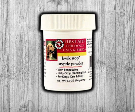 Miracle Care Kwik Stop Bird Styptic Powder 0.5 oz – fast-acting powder to stop minor bleeding in birds