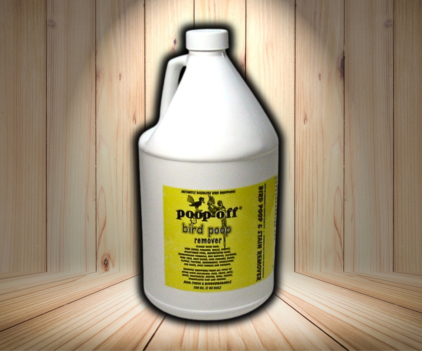 Poop-Off bird poop remover refill gallon for parrots and cages enzyme cleaner safe non toxic bird cage cleaning solution