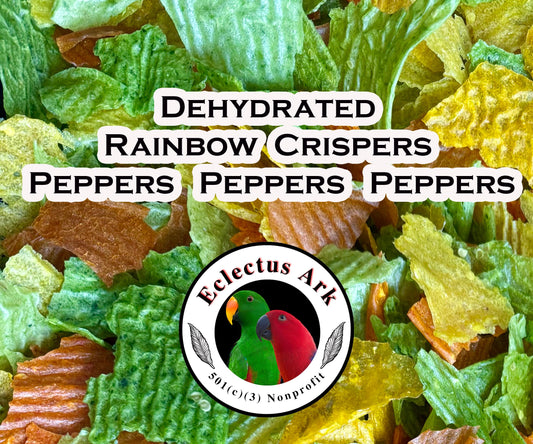 Picture of package label for Dehydrated Rainbow Crispers - Peppers Peppers Peppers Flavor