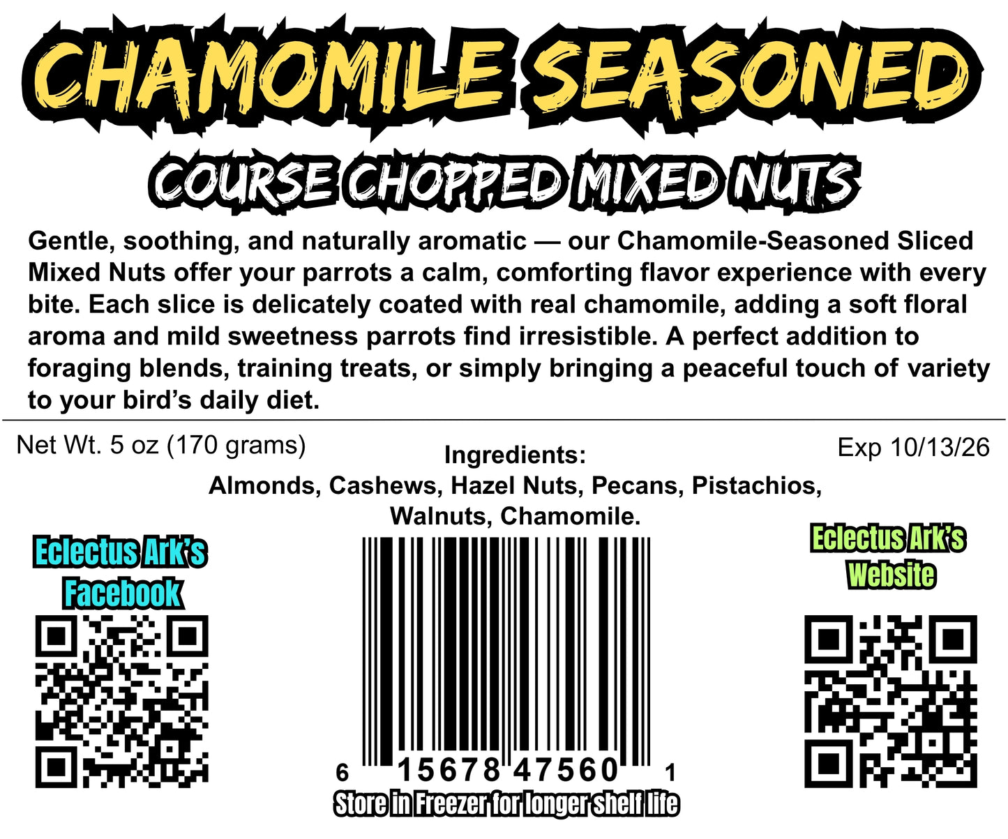 Chamomile Seasoned Sliced Mixed Nuts