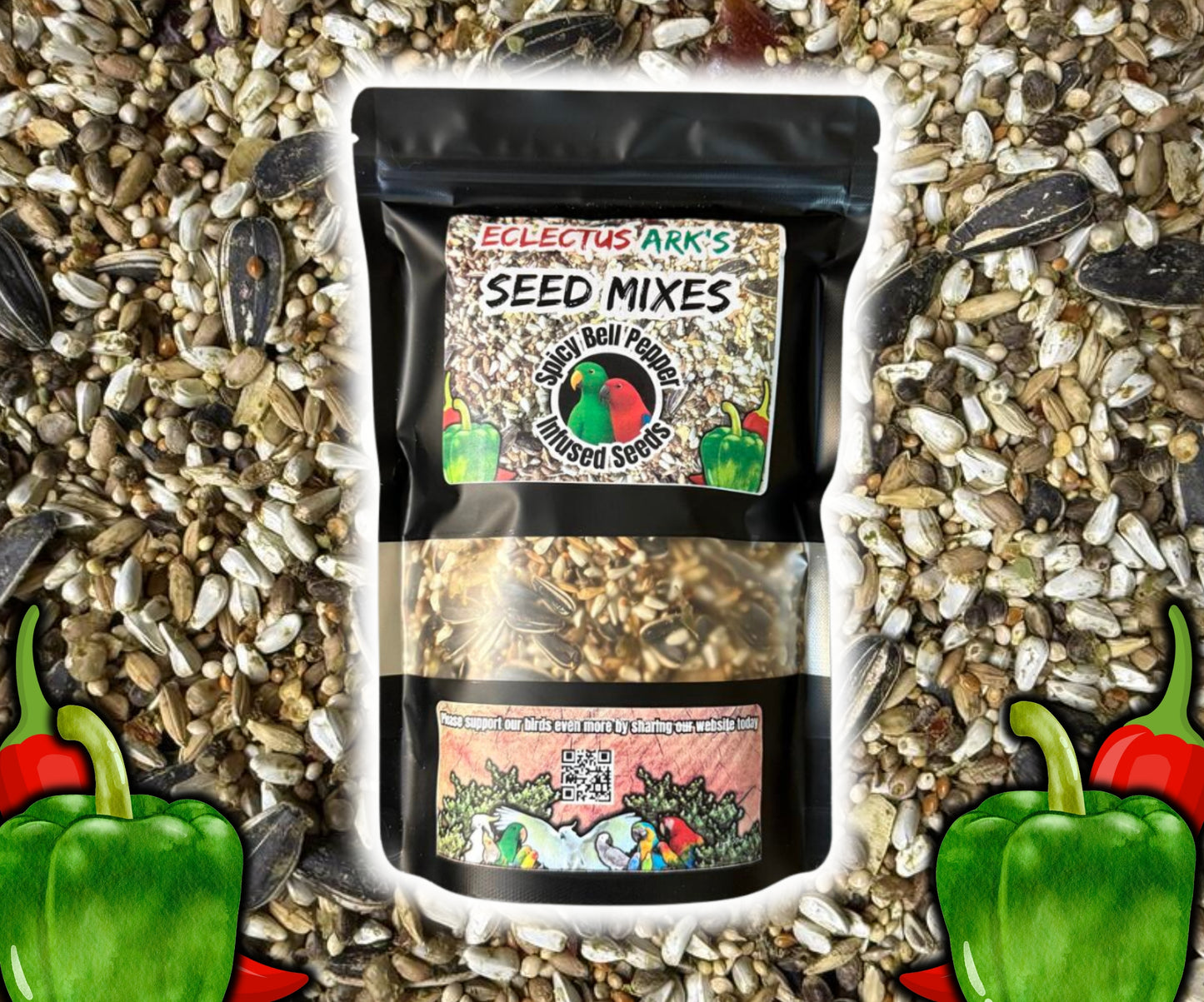 Spicy Bell Pepper Infused Seed Mix