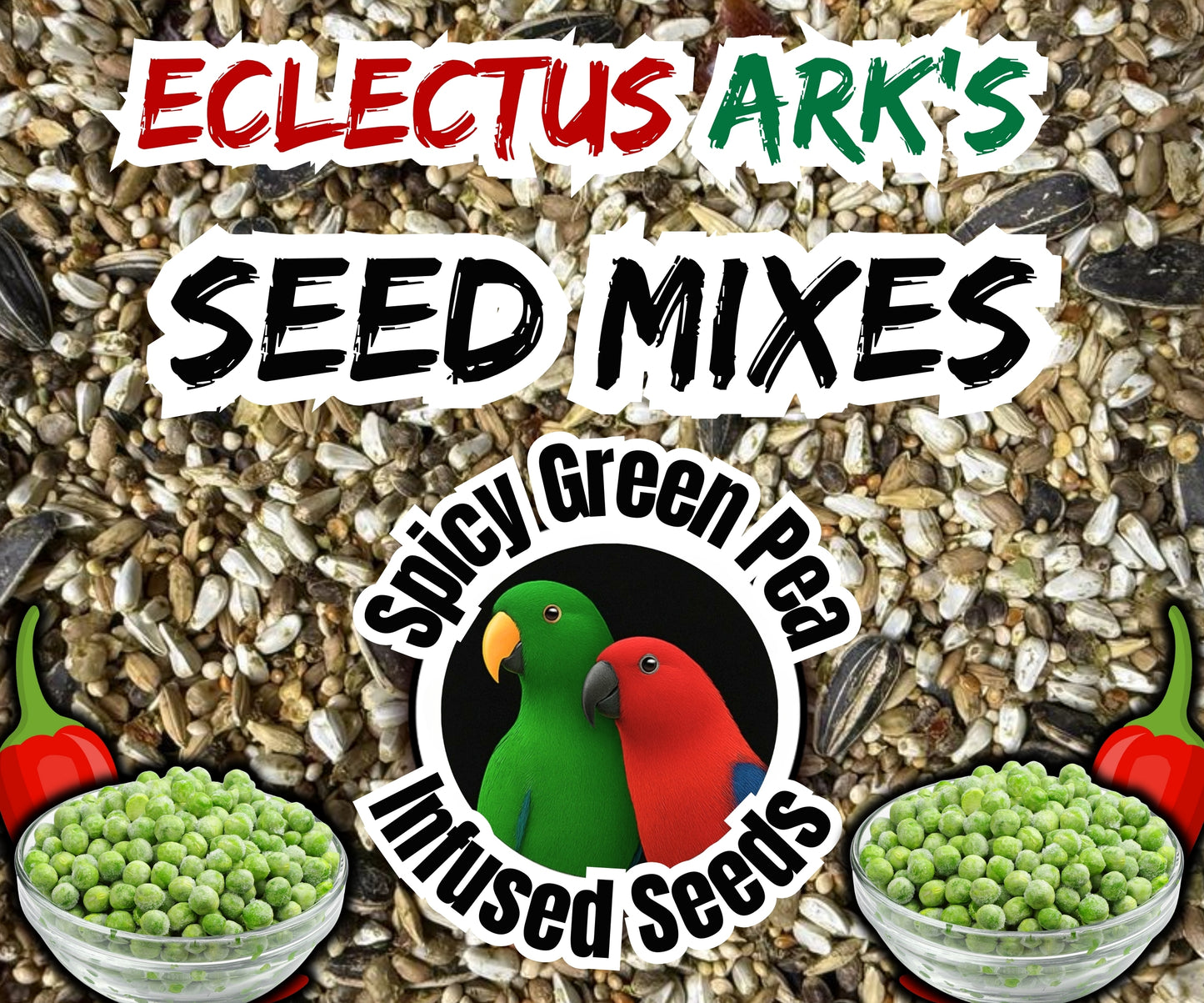 Spicy Green Pea Infused Seed Mix