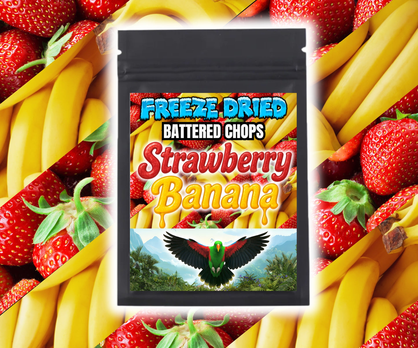 Burst of Flavor Freeze Dried Chop - Strawberry Banana