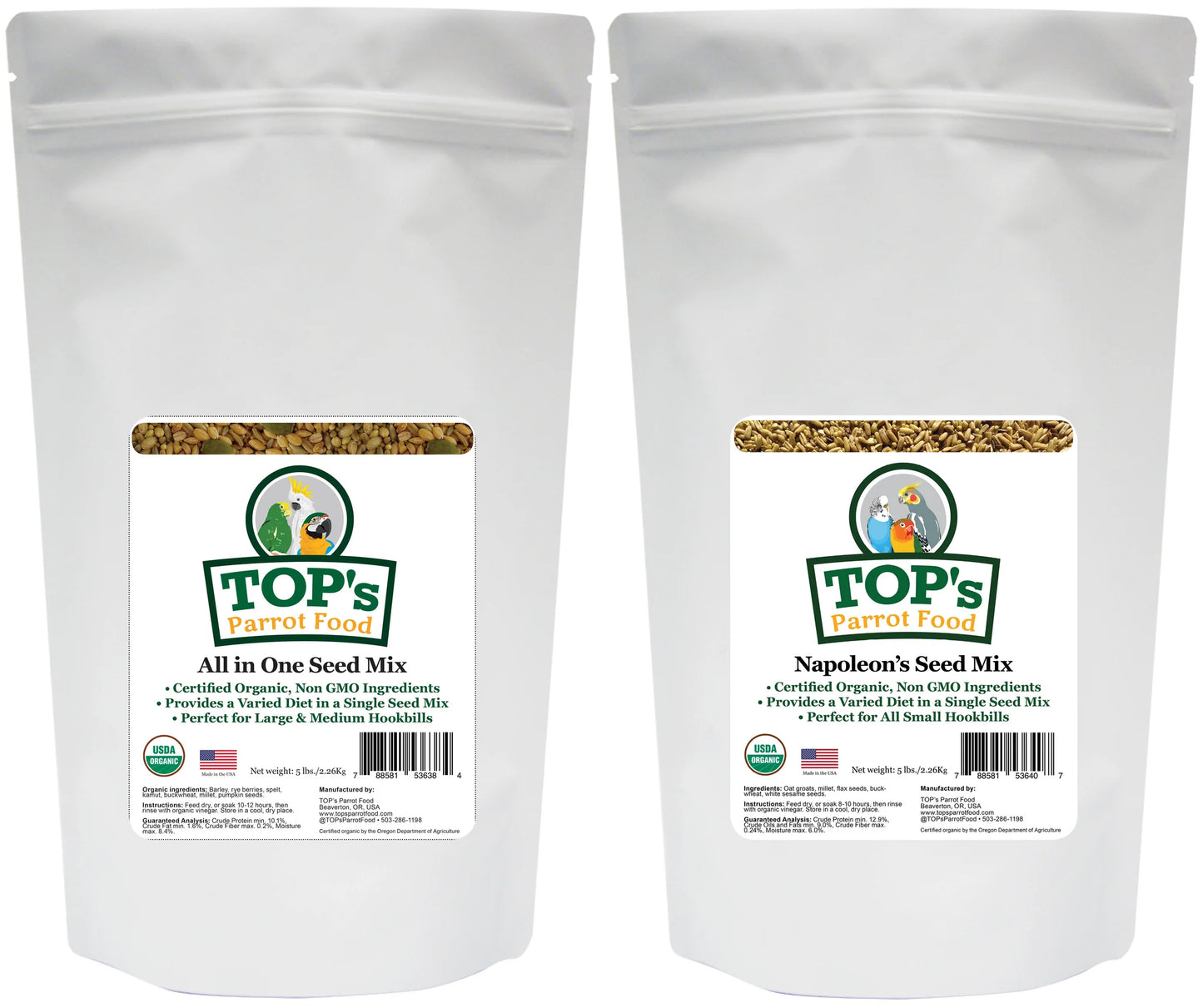 Top's Small and Large Seed Mix Bundle (includes shipping)