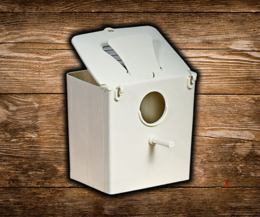 Tall Plastic Finch Nestbox with Hole | S.T.A. Soluzioni