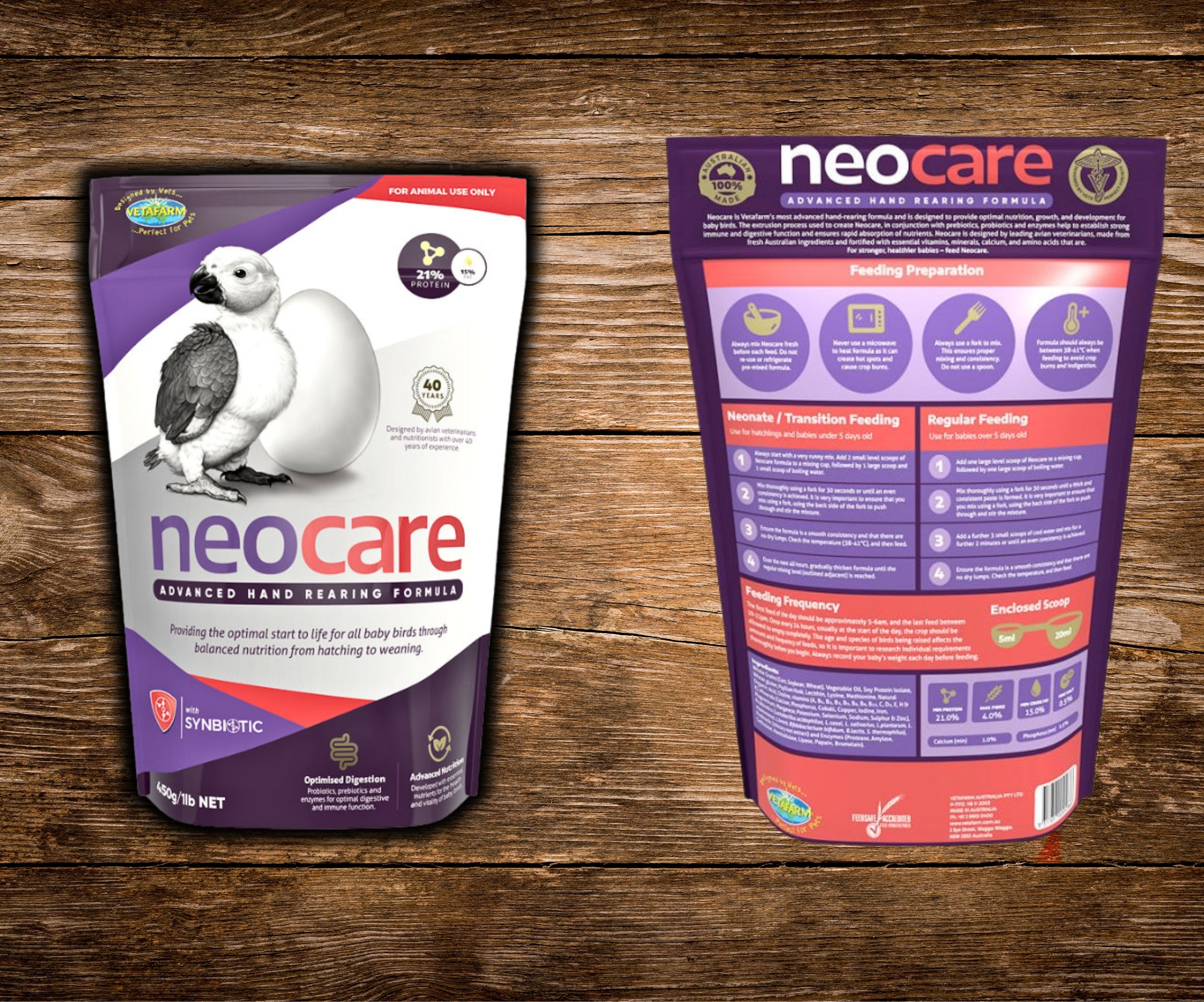 Vetafarm Neocare Hand Rearing Food 450 g | Eclectus Ark – Eclectus Ark