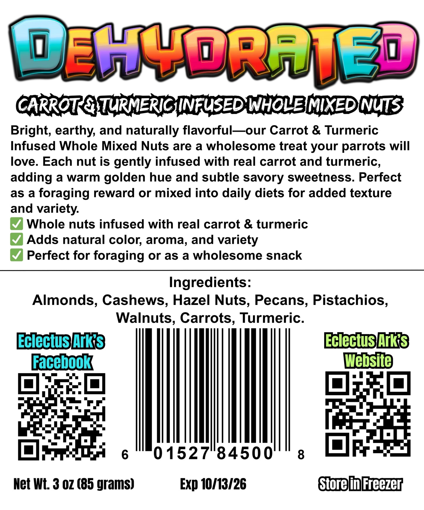 Carrot & Turmeric Infused Whole Mixed Nuts