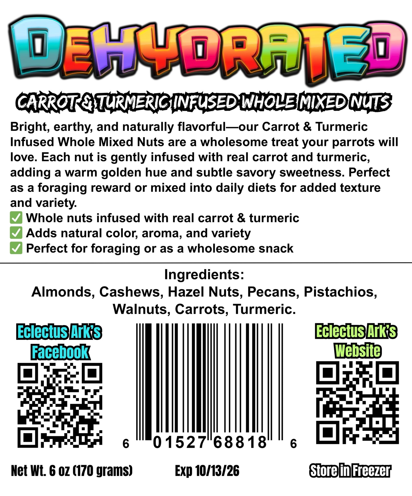 Carrot & Turmeric Infused Whole Mixed Nuts