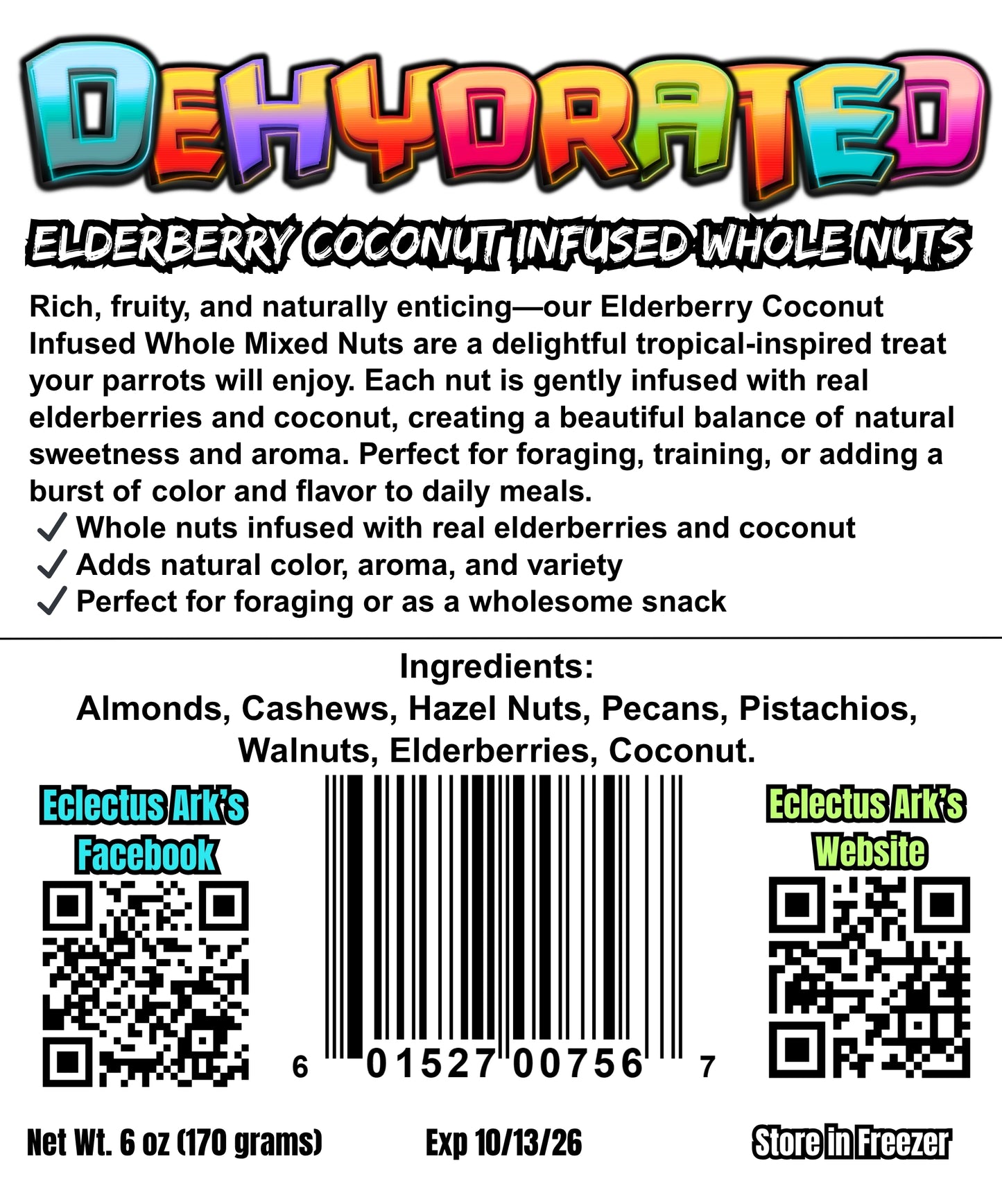 Elderberry Coconut Infused Whole Mixed Nuts