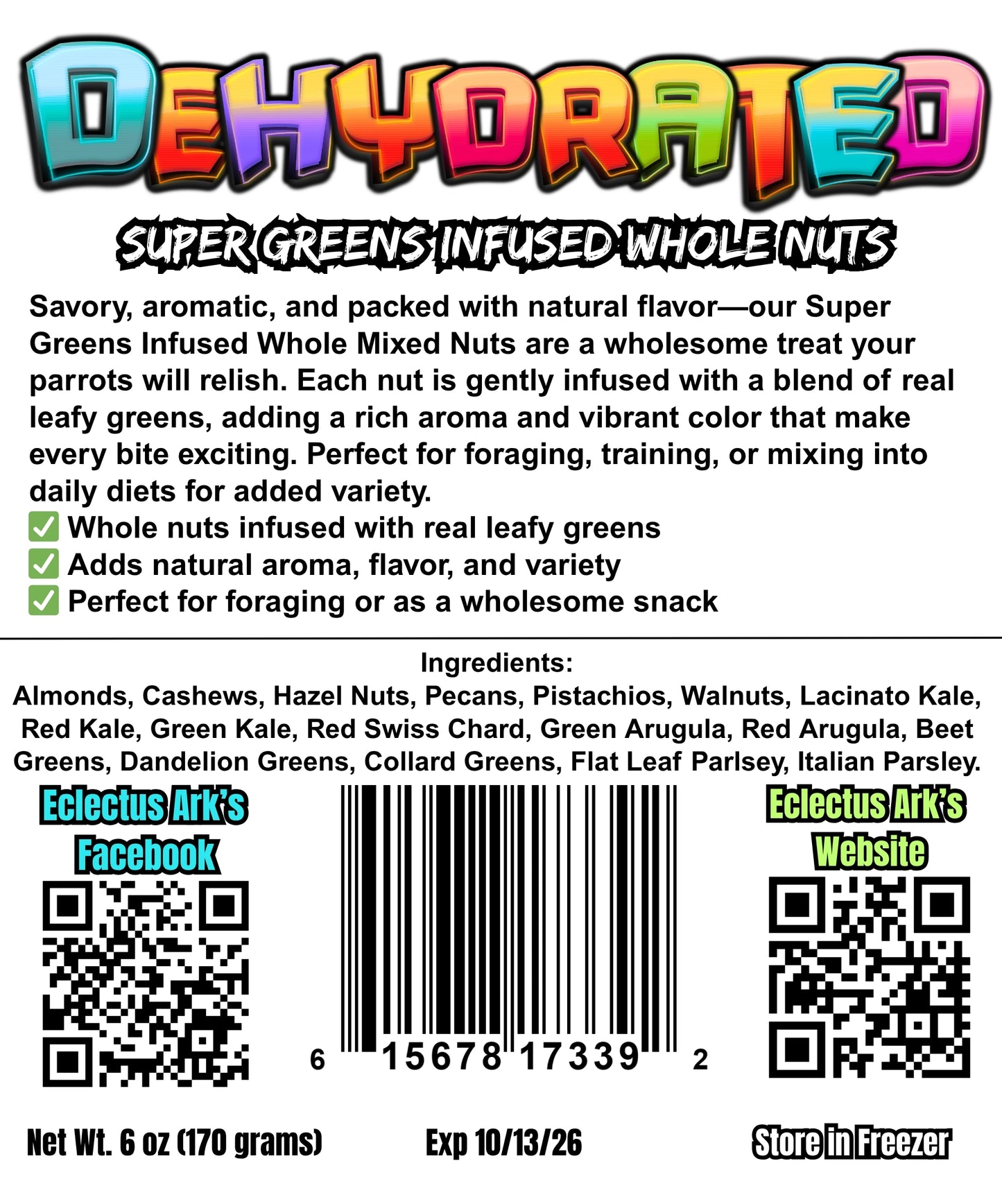 Super Greens Infused Whole Mixed Nuts