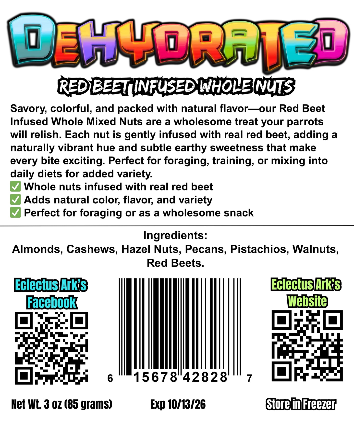 Red Beet Infused Whole Mixed Nuts