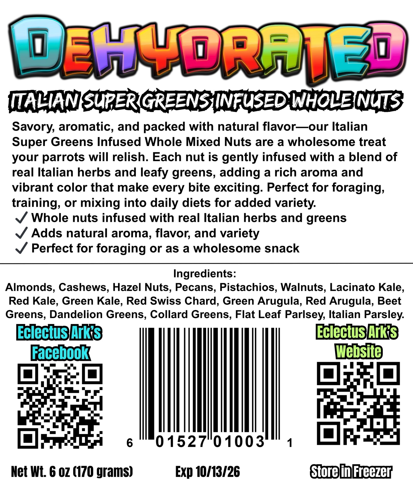 Italian Super Greens Infused Whole Mixed Nuts