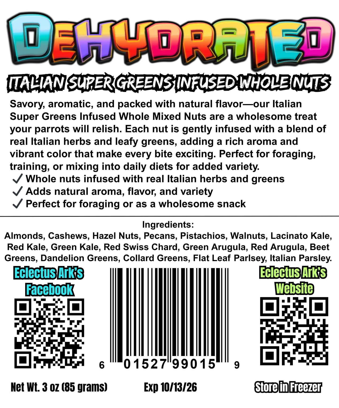 Italian Super Greens Infused Whole Mixed Nuts