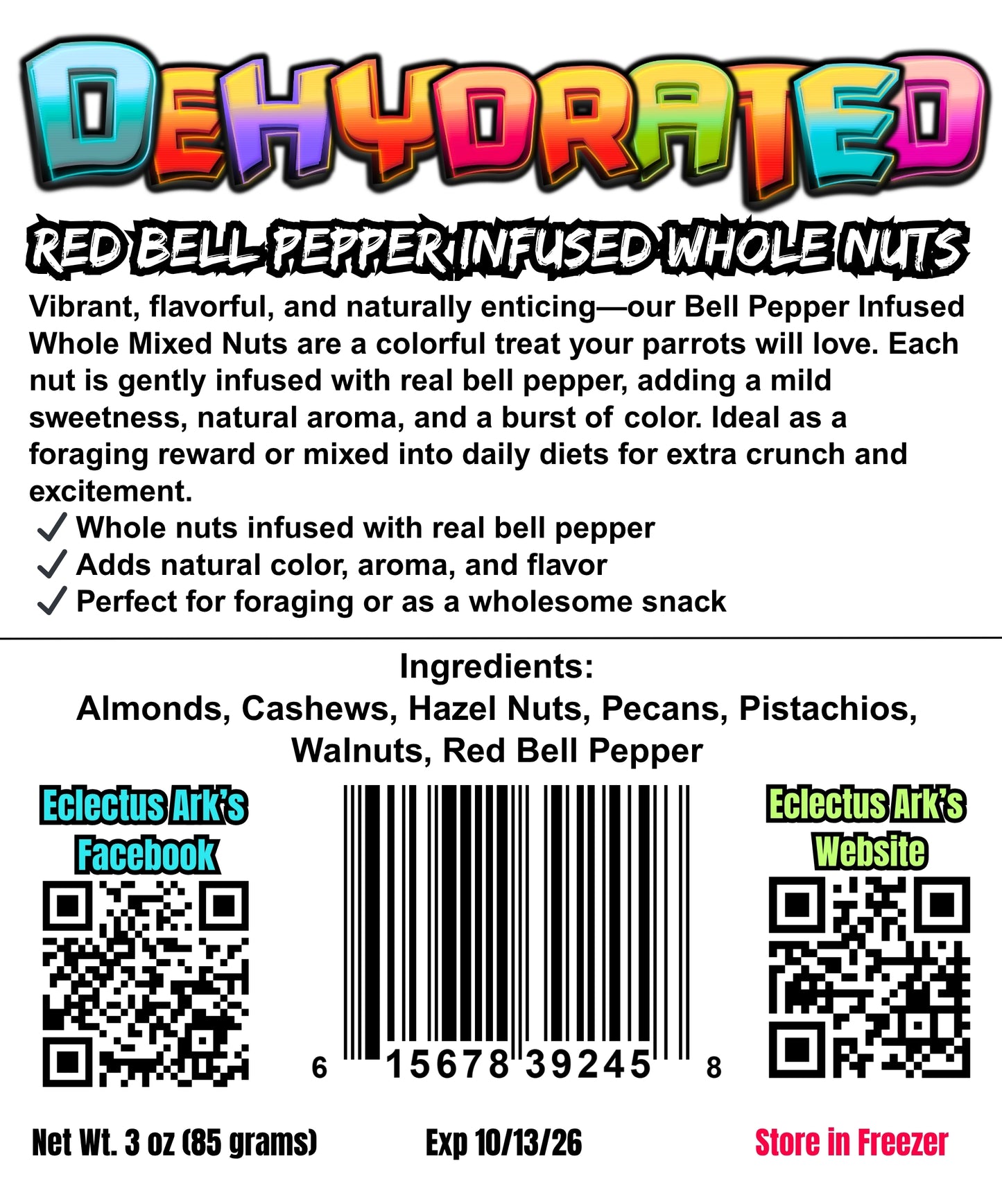 Red Bell Pepper Infused Whole Mixed Nuts