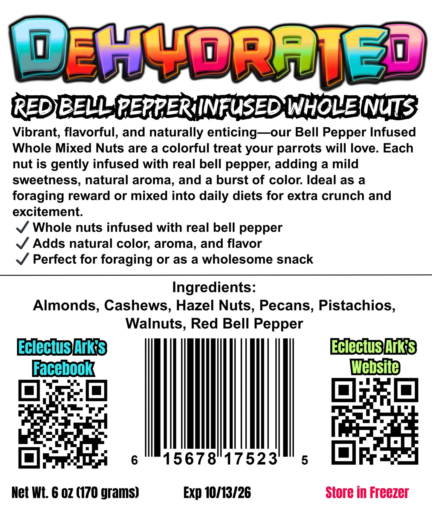 Red Bell Pepper Infused Whole Mixed Nuts