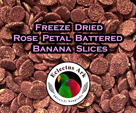 Freeze Dried Rose Petal Battered Banana Slices 2 oz