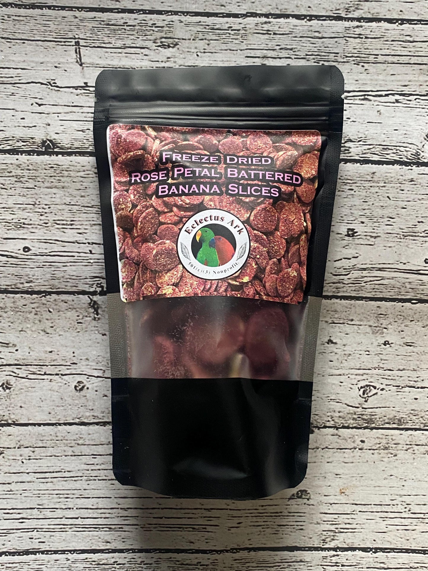Freeze Dried Rose Petal Battered Banana Slices 2 oz