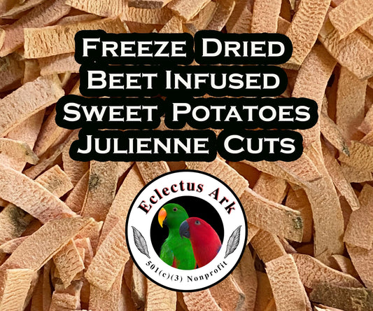 Freeze Dried Beet Infused Sweet Potatoes Julienne Cuts