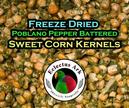 Freeze Dried Pobalano Pepper Battered Sweet Corn