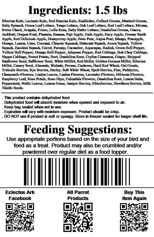 Eclectus Ark's Premium Seed Mix 2lbs