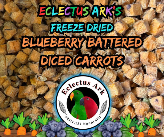 Freeze Dried Blueberry Coated Diced Carrots